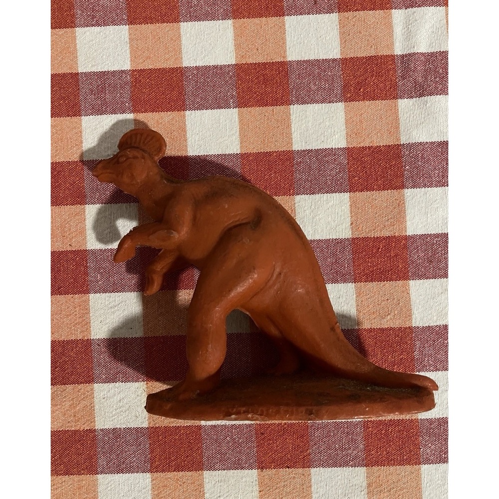Vintage 1960's Sinclair Oil Dinosaur‎ Corythosaurus Dinoland - DARK ORANGE